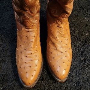Gorgeous Vintg. Tony Lama Full Quill Ostrich Boots